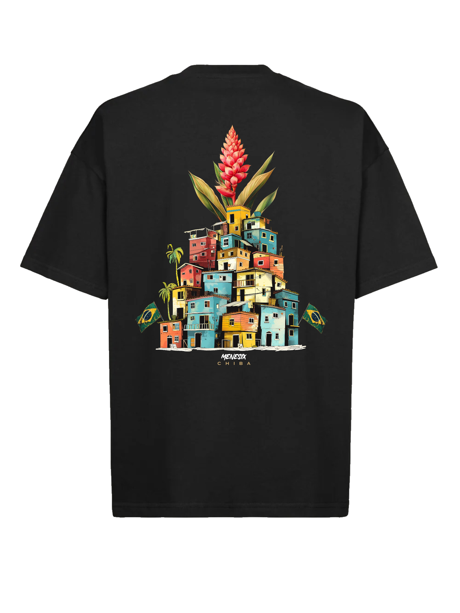 Menesix Favela Black heavy oversized T