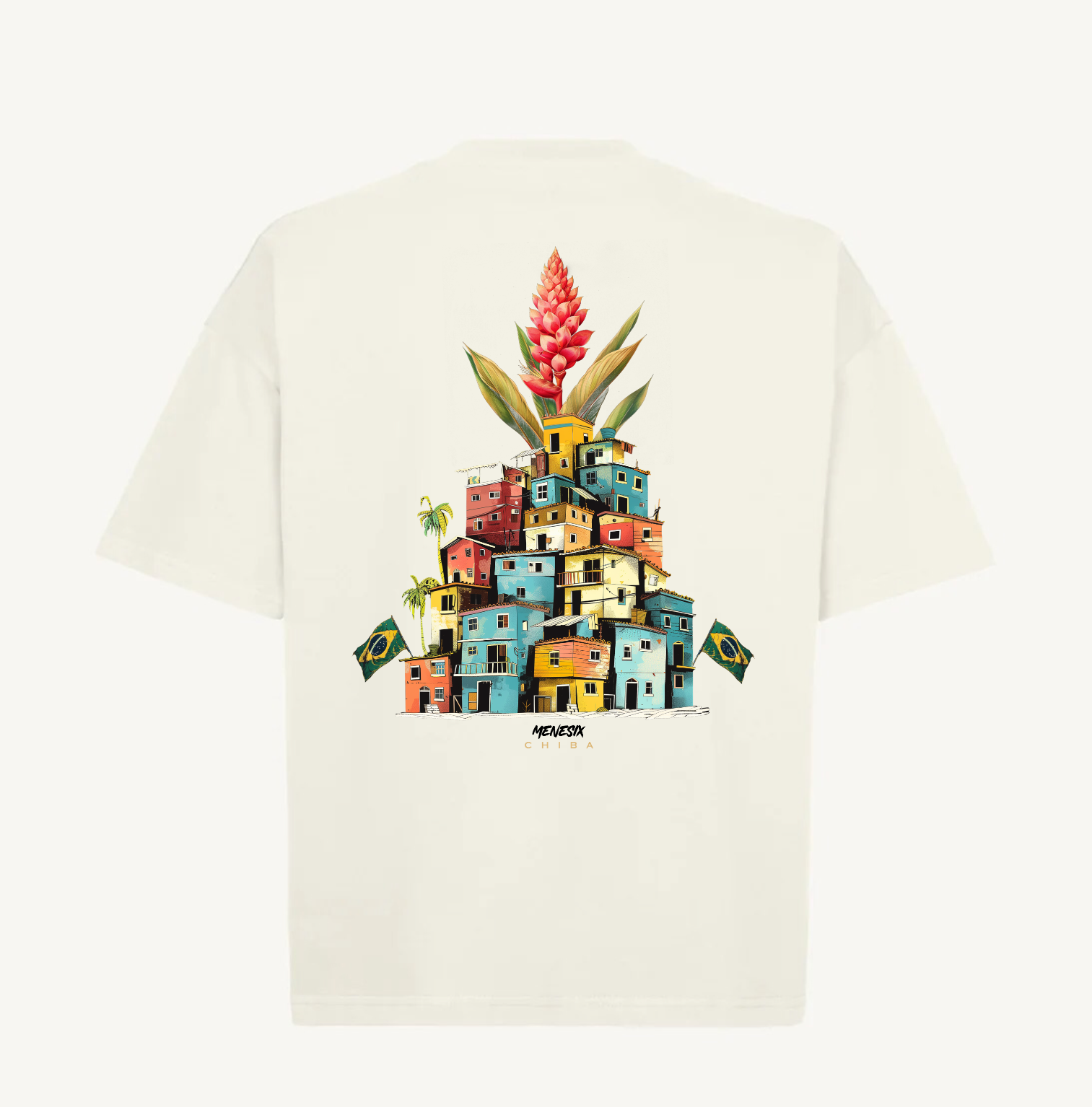 Menesix Favela Vintage White heavy oversized T