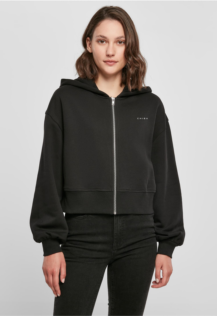 Women’s Crop Ziphoody black