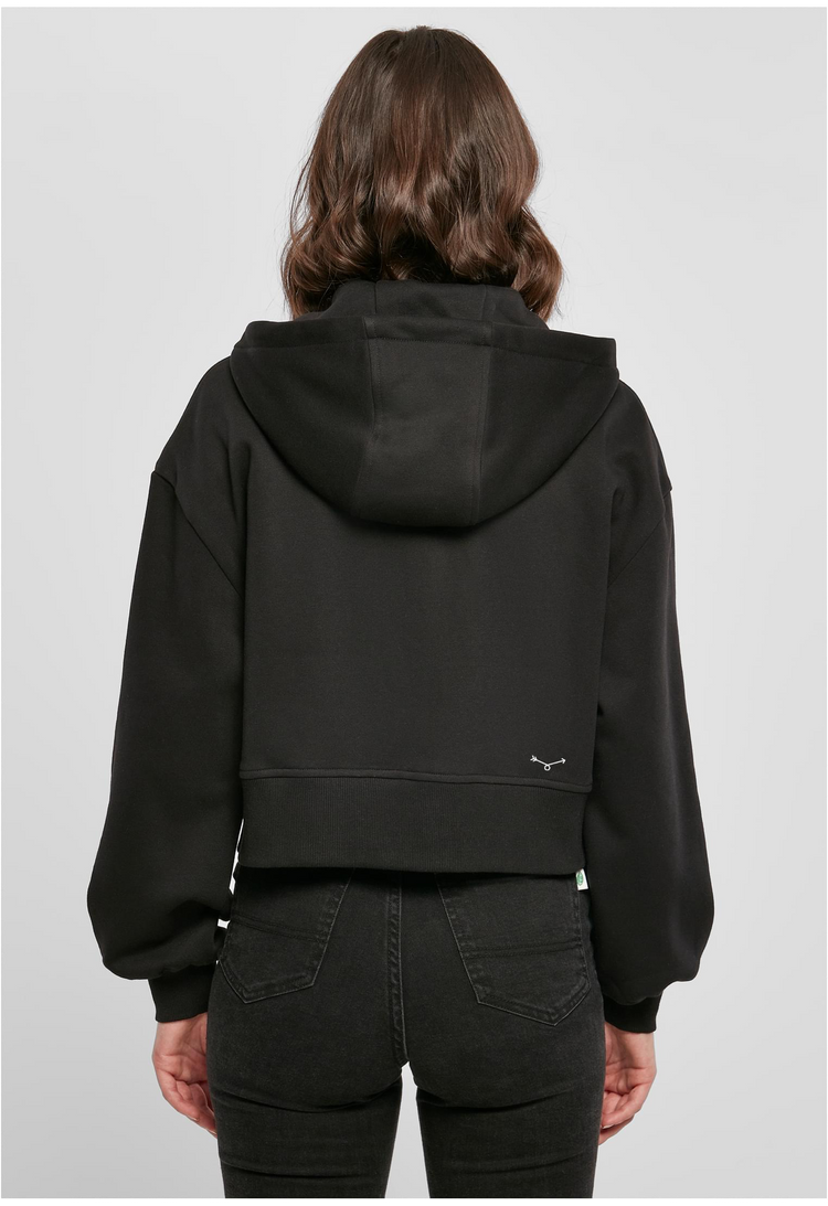 Women’s Crop Ziphoody black