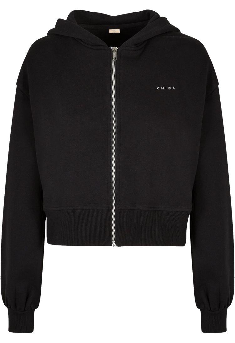 Women’s Crop Ziphoody black