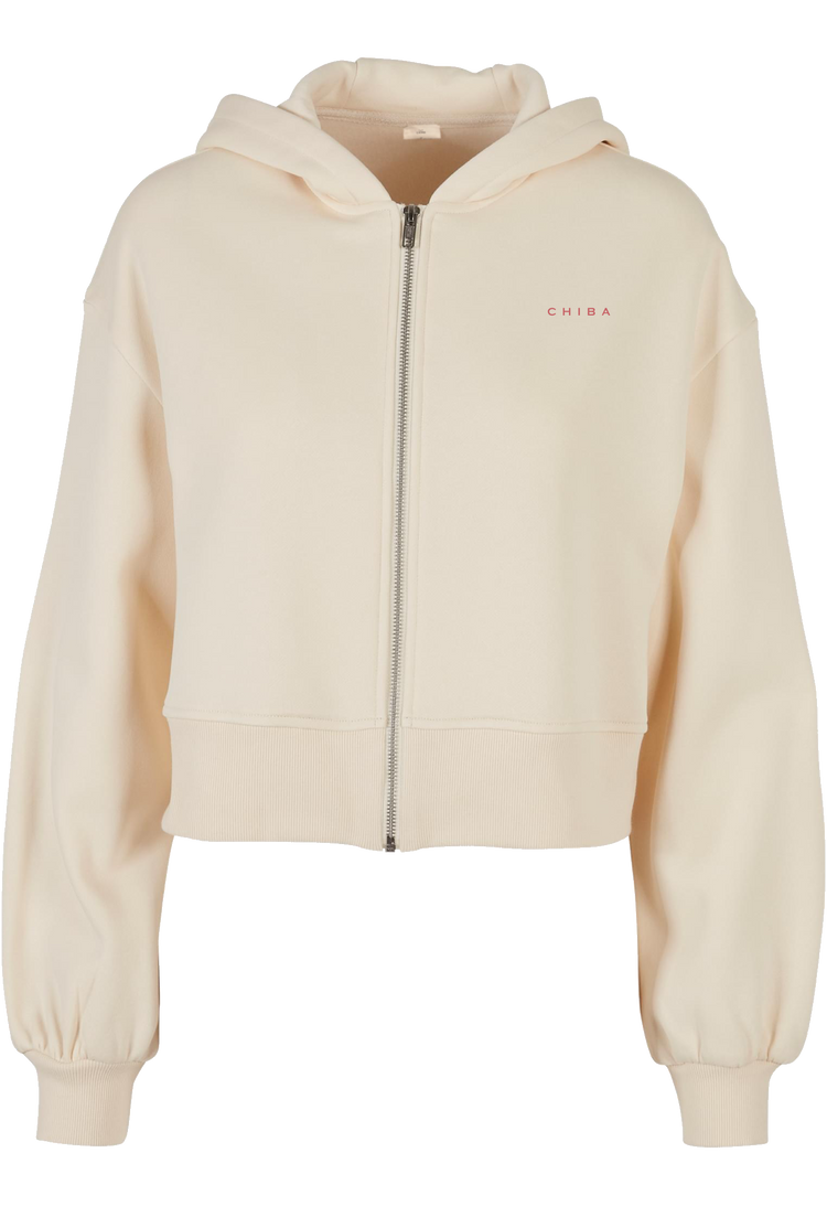 Women’s Crop Ziphoody Sand