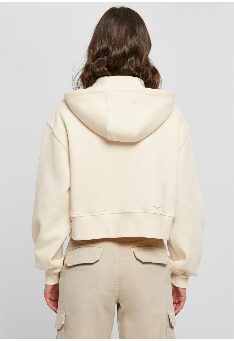 Women’s Crop Ziphoody Sand