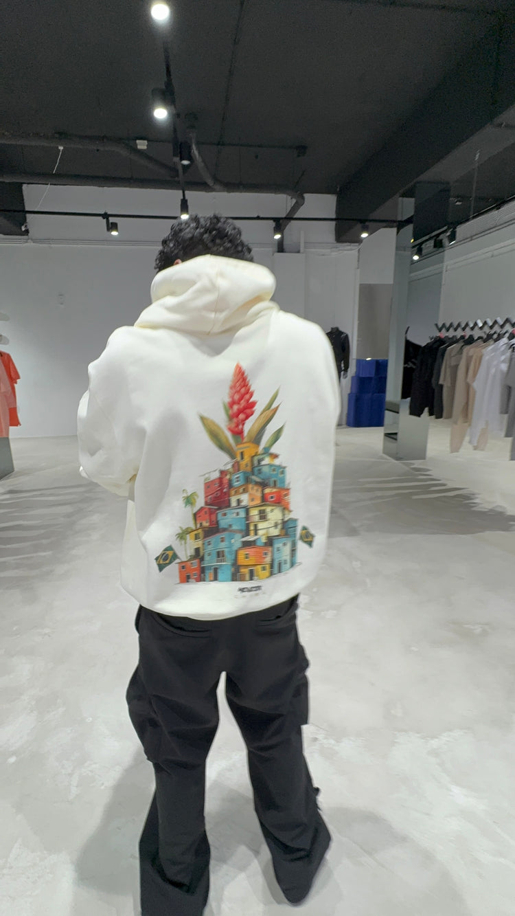 Menesix Favela Cream oversized hoody