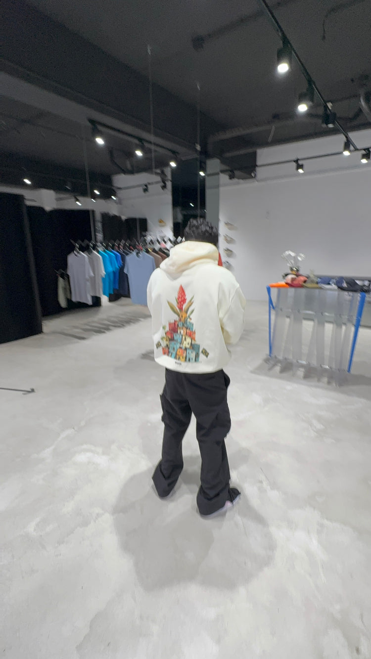 Menesix Favela Cream oversized hoody