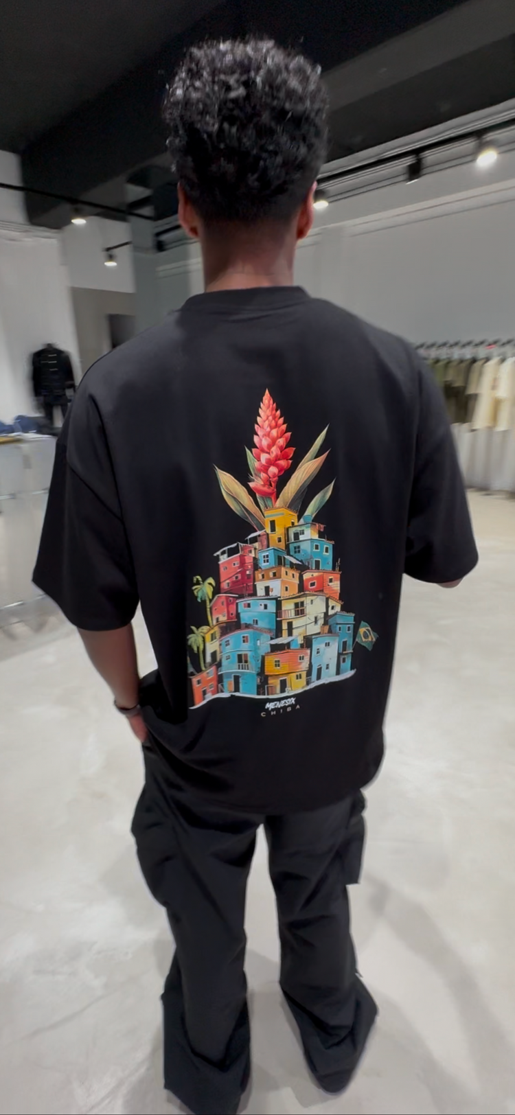 Menesix Favela Black heavy oversized T