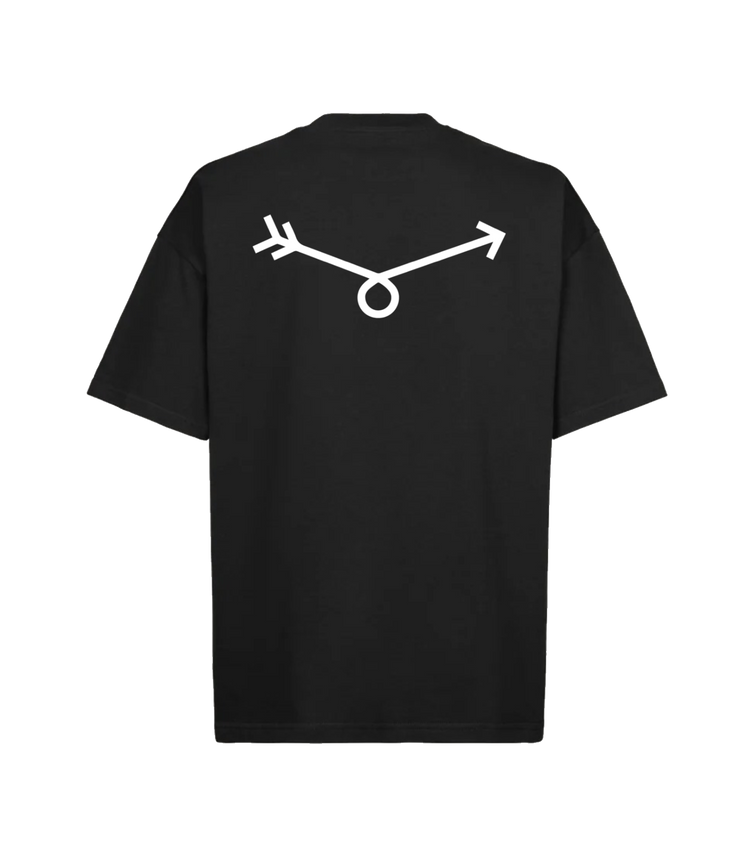 Black Zapfino Arrow T