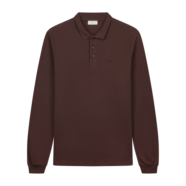Longsleeve Polo Brown
