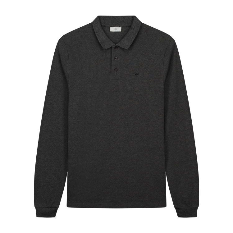 Longsleeve Polo Dark Grey