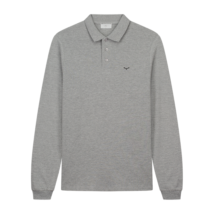 Longsleeve Polo Grey