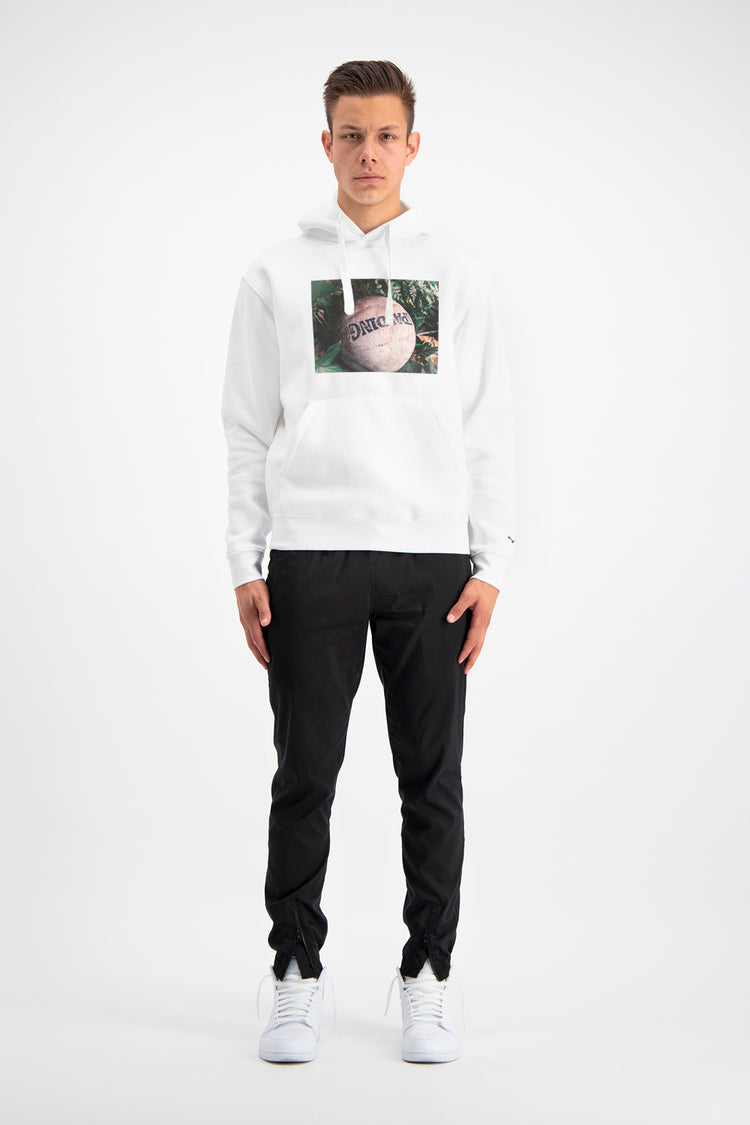 White Basketball Hoody