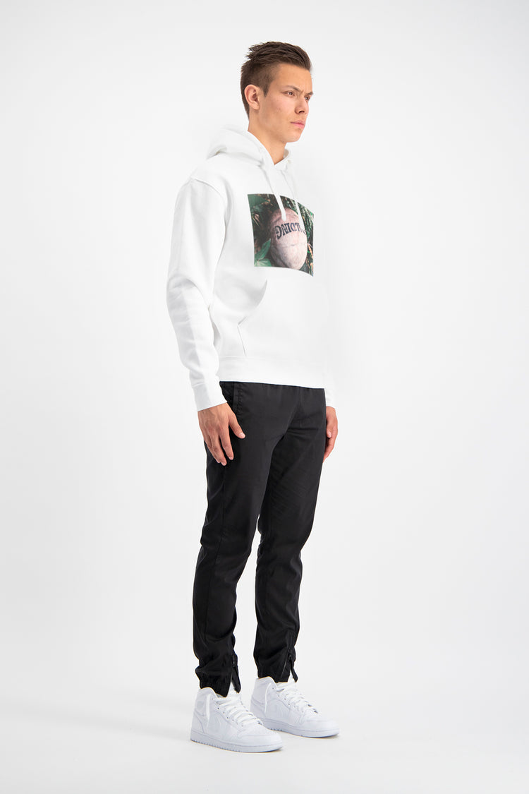 White Basketball Hoody
