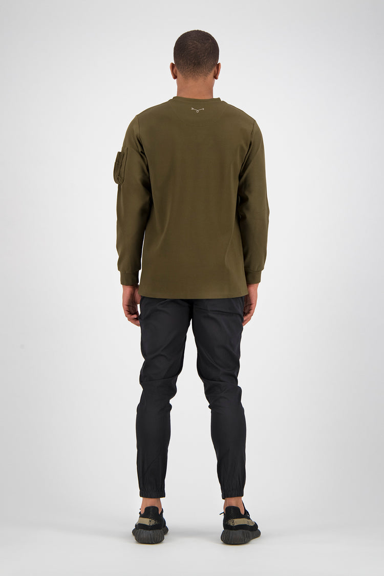 Pocket longsleeve - Army Green