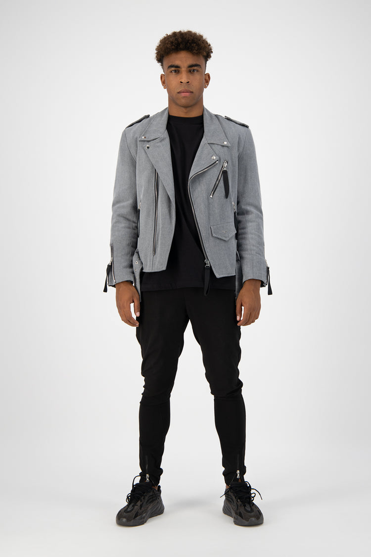 Grey Canvas Biker
