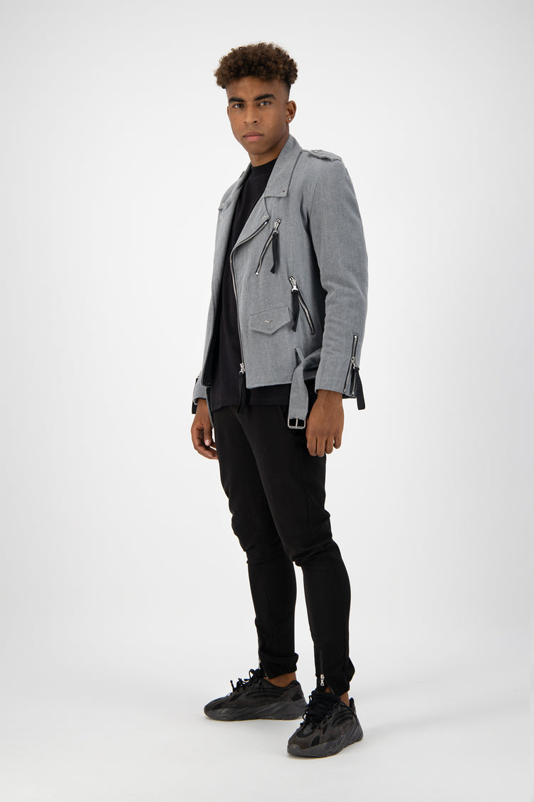 Grey Canvas Biker