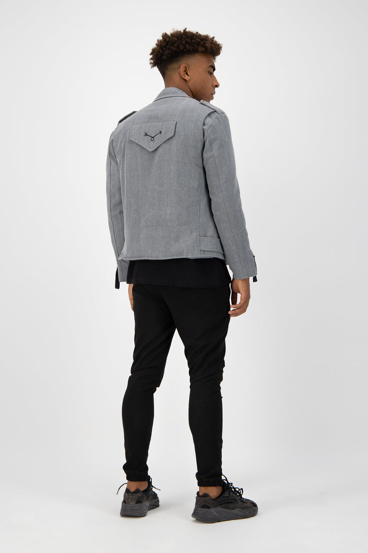 Grey Canvas Biker