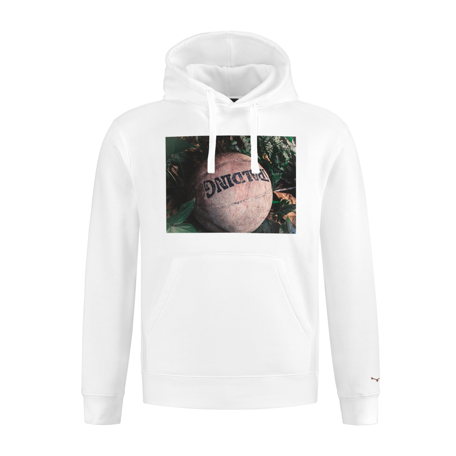 White Basketball Hoody