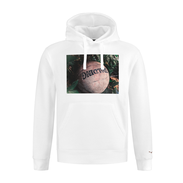 White Basketball Hoody