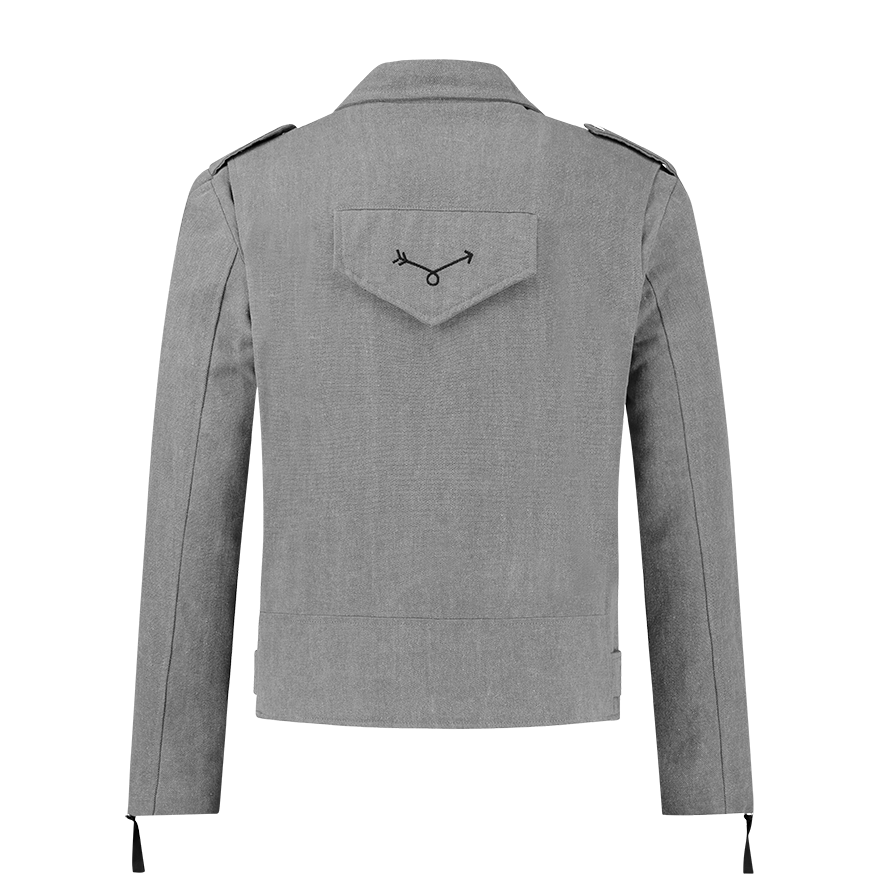 Grey Canvas Biker