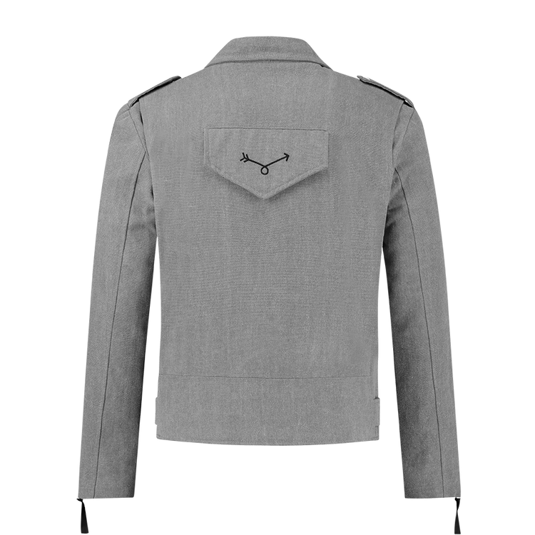 Grey Canvas Biker