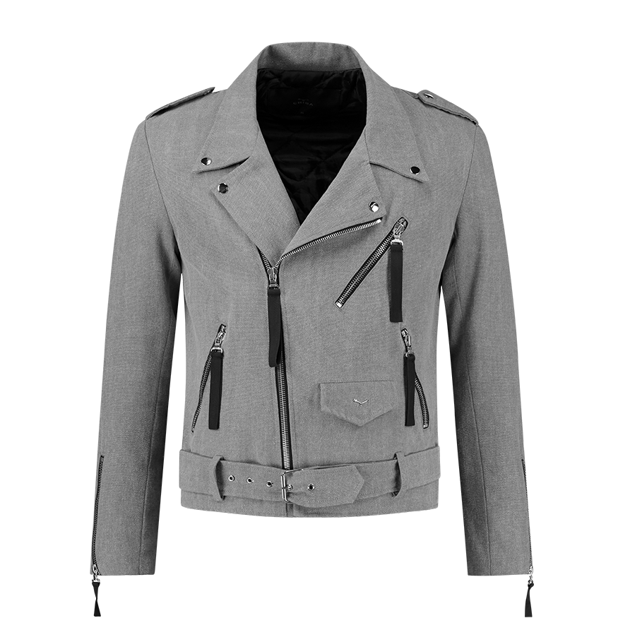 Grey Canvas Biker