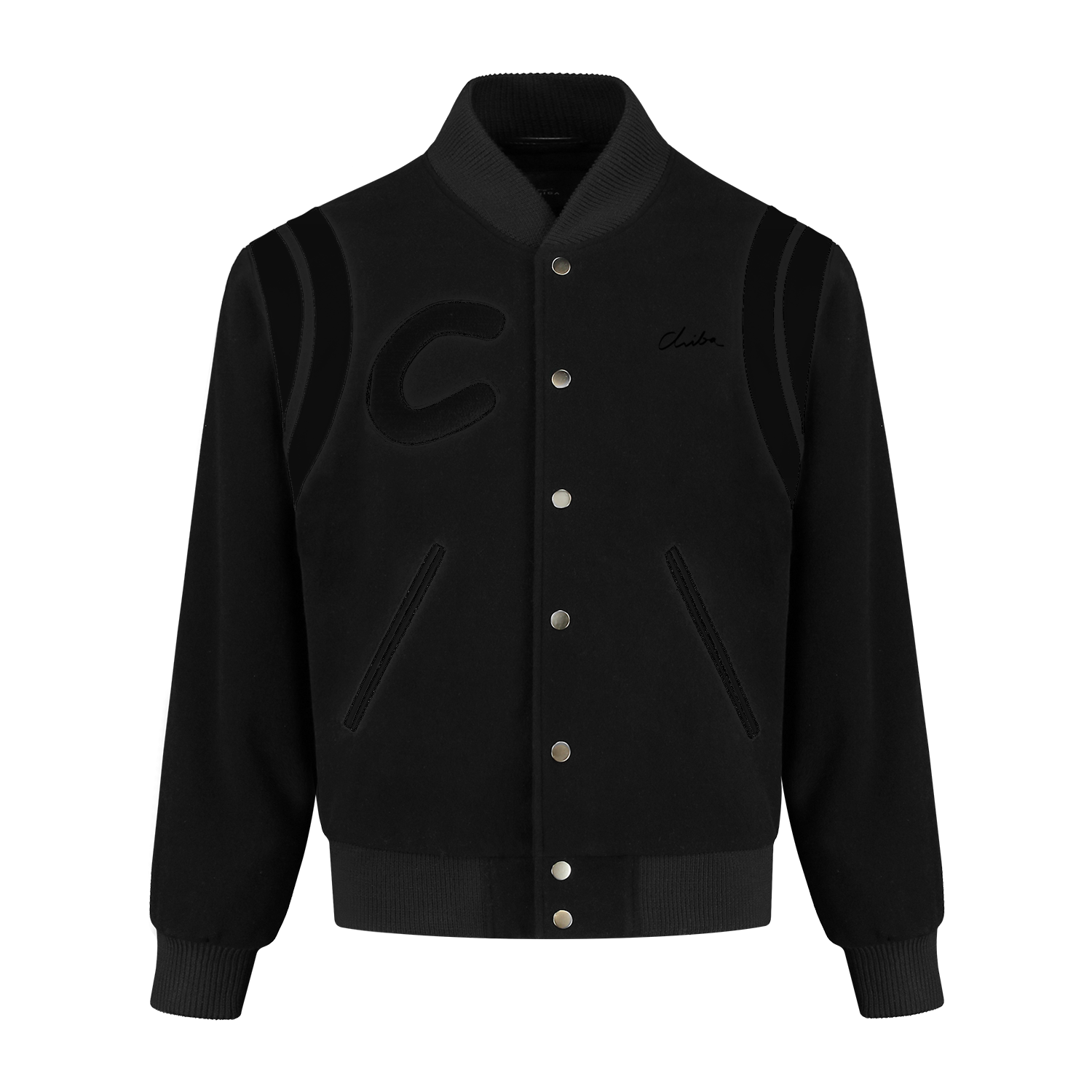 Black on black Varsity Jacket